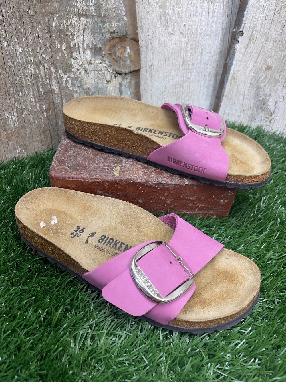 Birkenstock Madrid Big Buckle Nubuck Purple Orchid EU36 Narrow Sandals